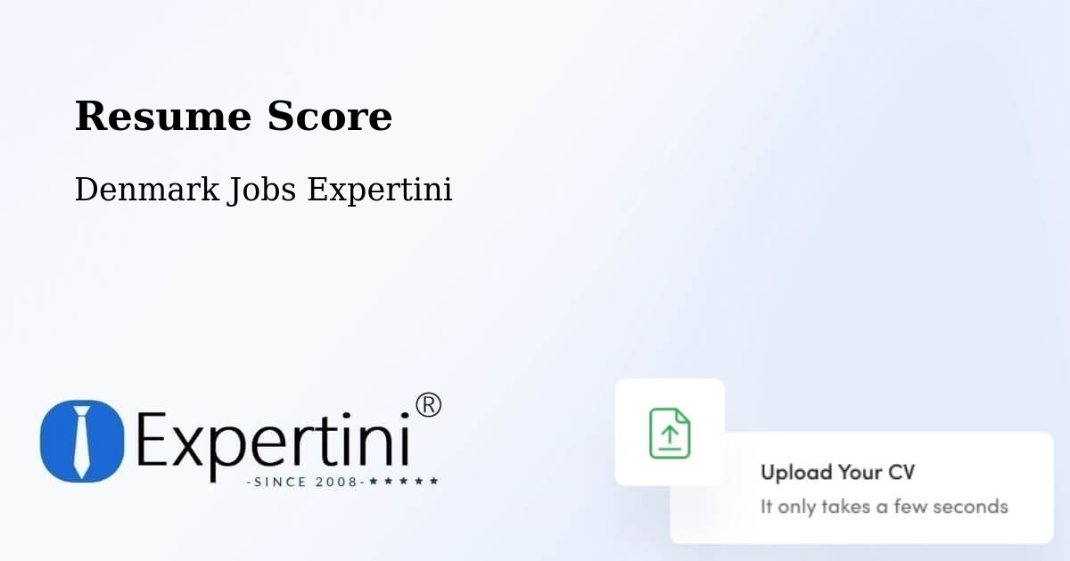 Resume Score & Job Description Match Tool – Hadsten - Denmark Jobs Expertini
